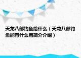 天龍八部釣魚(yú)給什么（天龍八部釣魚(yú)能有什么用簡(jiǎn)介介紹）