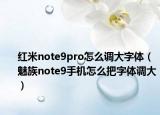 紅米note9pro怎么調(diào)大字體（魅族note9手機怎么把字體調(diào)大）
