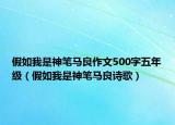 假如我是神筆馬良作文500字五年級（假如我是神筆馬良詩歌）