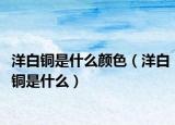 洋白銅是什么顏色（洋白銅是什么）