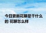 今日更新花聊是干什么的 花聊怎么樣