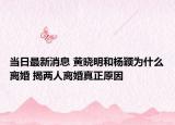 當(dāng)日最新消息 黃曉明和楊穎為什么離婚 揭兩人離婚真正原因