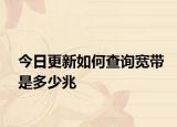 今日更新如何查詢寬帶是多少兆