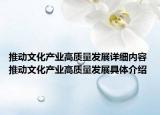 推動文化產(chǎn)業(yè)高質(zhì)量發(fā)展詳細內(nèi)容 推動文化產(chǎn)業(yè)高質(zhì)量發(fā)展具體介紹
