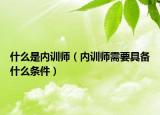 什么是內(nèi)訓師（內(nèi)訓師需要具備什么條件）