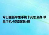 今日更新蘋果手機卡死怎么辦 蘋果手機卡死如何處理