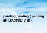 pending pending（pending是什么狀態(tài)簡介介紹）