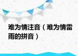 難為情注音（難為情雷雨的拼音）