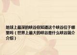 地球上最深的峽谷你知道這個峽谷位于哪里嗎（世界上最大的峽谷是什么峽谷簡介介紹）