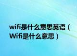 wifi是什么意思英語（Wifi是什么意思）