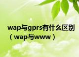 wap與gprs有什么區(qū)別（wap與www）