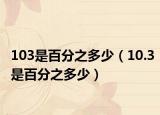 103是百分之多少（10.3是百分之多少）