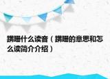 蹣跚什么讀音（蹣跚的意思和怎么讀簡介介紹）