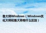 魯大師Windows（Windows優(yōu)化大師和魯大師有什么區(qū)別）