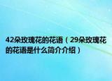 42朵玫瑰花的花語（29朵玫瑰花的花語是什么簡介介紹）