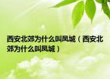 西安北郊為什么叫鳳城（西安北郊為什么叫鳳城）