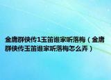 金庸群俠傳1玉笛誰(shuí)家聽(tīng)落梅（金庸群俠傳玉笛誰(shuí)家聽(tīng)落梅怎么弄）