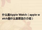 什么是Apple Watch（apple watch是什么意思簡介介紹）