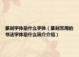 篆刻字體是什么字體（篆刻常用的書法字體是什么簡介介紹）