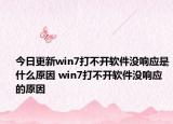 今日更新win7打不開軟件沒響應(yīng)是什么原因 win7打不開軟件沒響應(yīng)的原因
