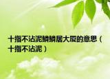 十指不沾泥鱗鱗居大廈的意思（十指不沾泥）