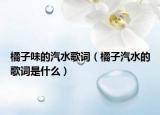 橘子味的汽水歌詞（橘子汽水的歌詞是什么）