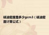 硅油密度是多少gcm3（硅油密度計(jì)算公式）