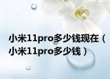 小米11pro多少錢(qián)現(xiàn)在（小米11pro多少錢(qián)）