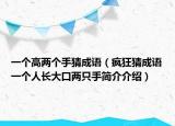 一個(gè)高兩個(gè)手猜成語（瘋狂猜成語一個(gè)人長大口兩只手簡介介紹）