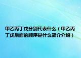 甲乙丙丁戊分別代表什么（甲乙丙丁戊后面的順序是什么簡介介紹）