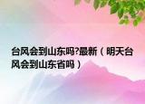 臺風(fēng)會到山東嗎?最新（明天臺風(fēng)會到山東省嗎）