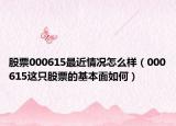 股票000615最近情況怎么樣（000615這只股票的基本面如何）