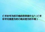 亡羊補牢為時不晚的意思是什么?（亡羊補牢究竟是為時已晚還是為時不晚）