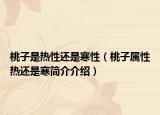 桃子是熱性還是寒性（桃子屬性熱還是寒簡(jiǎn)介介紹）