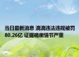 當日最新消息 滴滴違法違規(guī)被罰80.26億 證據(jù)確鑿情節(jié)嚴重