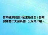 影響健康的四大因素是什么（影響健康的三大因素是什么簡介介紹）