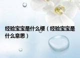 經(jīng)驗(yàn)寶寶是什么梗（經(jīng)驗(yàn)寶寶是什么意思）