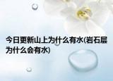 今日更新山上為什么有水(巖石層為什么會(huì)有水)