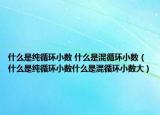 什么是純循環(huán)小數(shù) 什么是混循環(huán)小數(shù)（什么是純循環(huán)小數(shù)什么是混循環(huán)小數(shù)大）