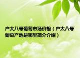 戶太八號葡萄市場價格（戶太八號葡萄產(chǎn)地是哪里簡介介紹）