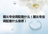 服從專業(yè)調(diào)配是什么（服從專業(yè)調(diào)配是什么意思）