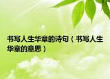 書寫人生華章的詩句（書寫人生華章的意思）