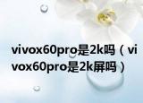 vivox60pro是2k嗎（vivox60pro是2k屏嗎）