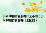 小米10和青春版有什么不同（小米10和青春版有什么區(qū)別）