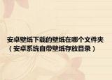 安卓壁紙下載的壁紙?jiān)谀膫€(gè)文件夾（安卓系統(tǒng)自帶壁紙存放目錄）