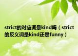 strict的對應(yīng)詞是kind嗎（strict的反義詞是kind還是funny）