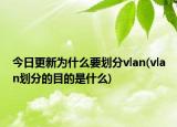 今日更新為什么要劃分vlan(vlan劃分的目的是什么)