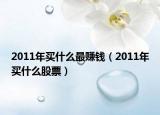 2011年買什么最賺錢（2011年買什么股票）