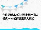 今日更新vivo怎樣強(qiáng)制退出盲人模式 vivo如何退出盲人模式