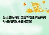 當日最新消息 定期壽險能拿回保費嗎 是消費型還是儲蓄型